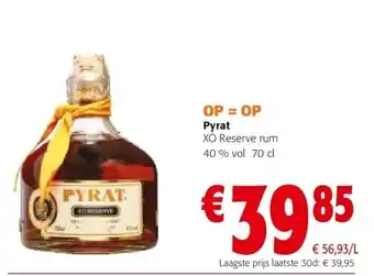 Colruyt Pyrat xo reserve rum 40 % vol 70 cl aanbieding