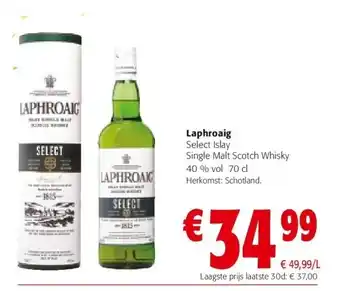 Colruyt Laphroaig select islay single malt scotch whisky 40 % vol 70 cl aanbieding