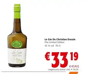 Le gin de christian drouin pira limited edition 42 % vol 70 cl
