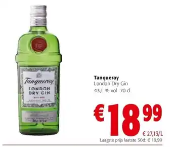 Tanqueray london dry gin 43,1 % vol 70 cl