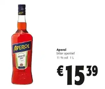 Aperol bitter aperitief 11 % vol 1 l