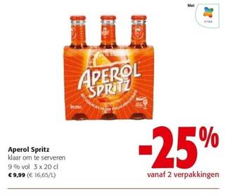 Colruyt Aperol spritz klaar om te serveren 9 % vol 3 x 20 cl aanbieding