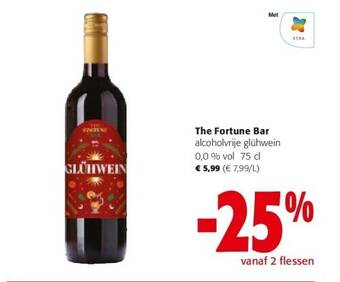 Colruyt The fortune bar alcoholvrije glühwein 0,0 % vol 75 cl aanbieding
