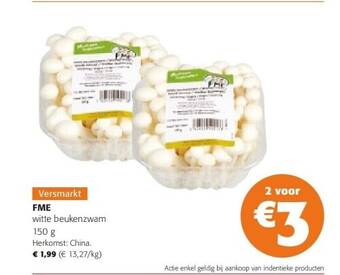 Colruyt Fme witte beukenzwam 150 g aanbieding