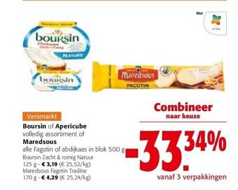 Colruyt Boursin zacht & romig natuur 125 g aanbieding