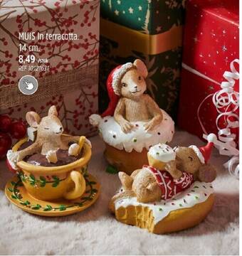 Brico Muis in terracotta. 14 cm aanbieding