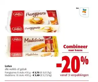Colruyt Lotus frangipanes 8 stuks 416 g aanbieding