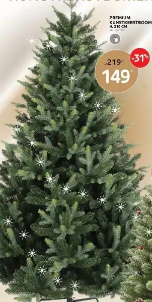 Brico Premium kunstkerstboom h. 210 cm aanbieding