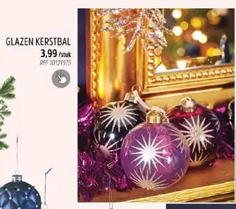 Brico Glazen kerstbal aanbieding