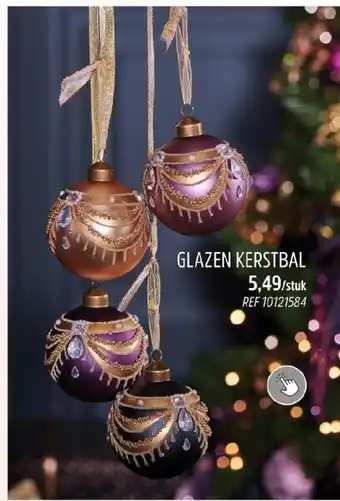 Brico Glazen kerstbal aanbieding