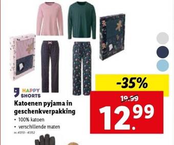 Lidl Katoenen pyjama in geschenkverpakking aanbieding