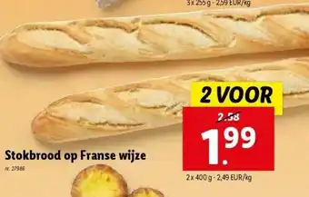 Lidl Stokbrood op franse wijze aanbieding