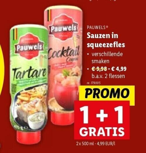 Sauzen in squeezefles promotie bij Lidl