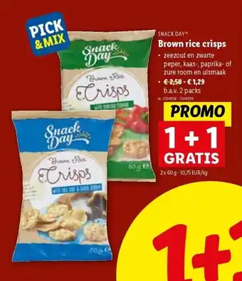 Brown rice crisps