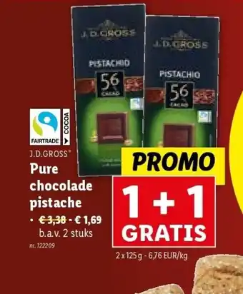 Lidl Pure chocolade pistache aanbieding