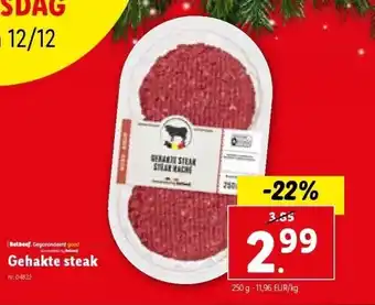 Lidl Gehakte steak aanbieding