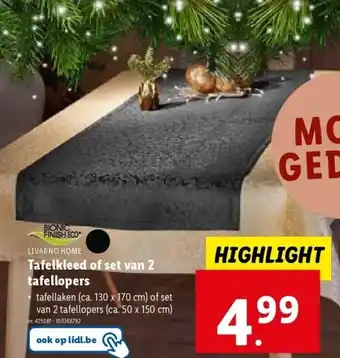 Tafelkleed of set van 2 tafellopers