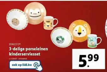 3-delige porseleinen kinderserviesset