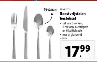 Lidl Roestvrijstalen bestekset aanbieding