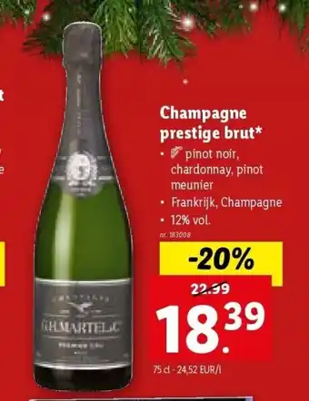 Lidl Champagne prestige brut aanbieding