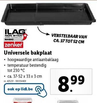 Lidl Universele bakplaat aanbieding