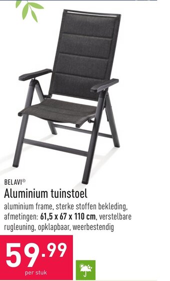 ALDI Aluminium tuinstoel aanbieding