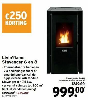 GAMMA Livin’flame stavanger 6 en 8 aanbieding