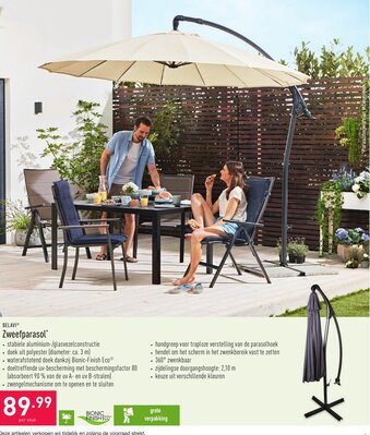 ALDI Zweefparasol aanbieding