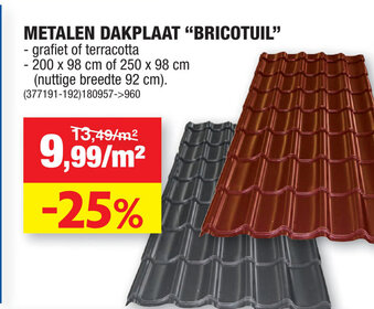 Hubo Metalen Dakplaat Bricotuil aanbieding