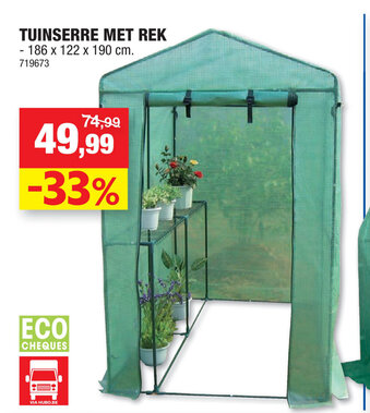 Tuinserre met rek