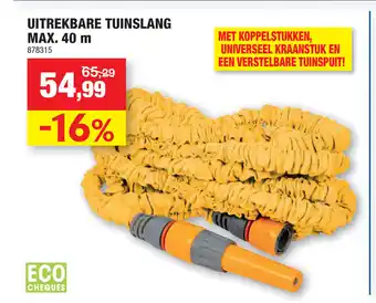 Hubo Uitrekbare tuinslang Max 40 m aanbieding
