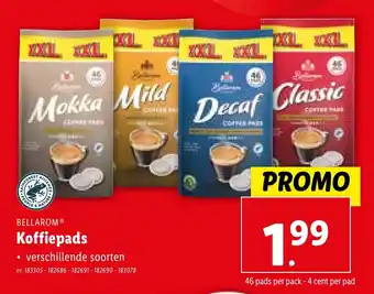 Lidl Koffiepads 46 pads per pack aanbieding