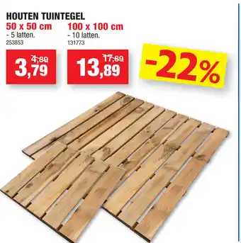 Hubo Houten Tuintegel aanbieding