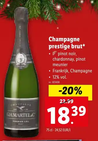 Lidl Champagne prestige brut 75cl aanbieding