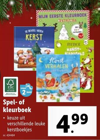 Lidl Spel- of kleurboek aanbieding