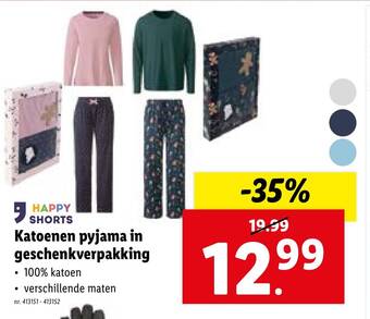 Lidl Katoenen pyjama in geschenkverpakking aanbieding