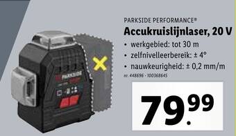 Lidl Accukruislijnlaser, 20 V aanbieding