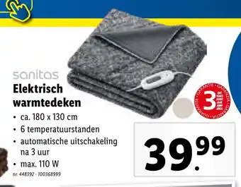 Lidl Elektrisch warmtedeken 180 x 130 cm aanbieding