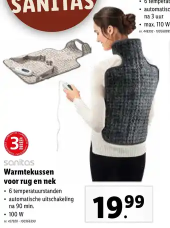 Lidl Warmtekussen voor rug en nek aanbieding