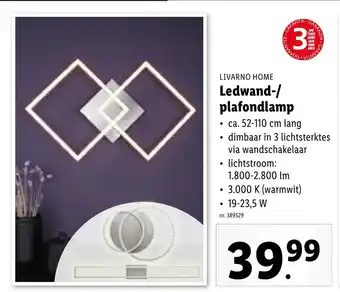 Lidl Ledwand-/ plafondlamp aanbieding
