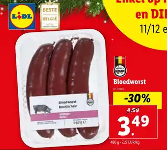 Lidl Bloedworst aanbieding