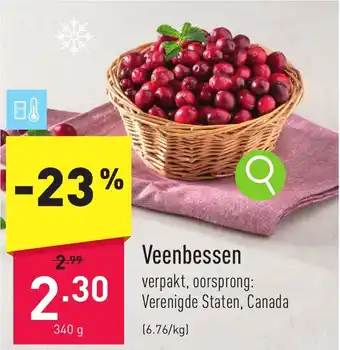 ALDI Veenbessen 340 g aanbieding