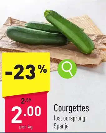 ALDI Courgettes per kg aanbieding