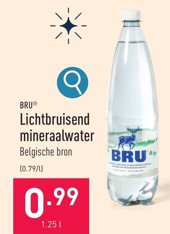 ALDI Lichtbruisend mineraalwater 1.25 l aanbieding