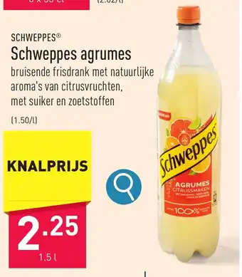ALDI Schweppes agrumes 1.5 l aanbieding