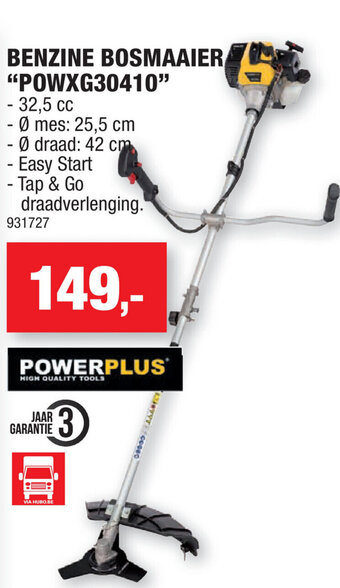 Hubo Benzine Bosmaaier POWXG30410 aanbieding