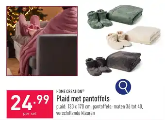 HOME CREATION Plaid met pantoffels