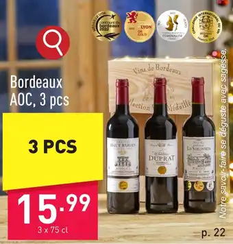 Bordeaux AOC, 3 pcs 3 x 75 cl
