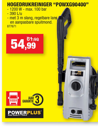 Hubo Hogedrukreiniger POWXG90400 aanbieding