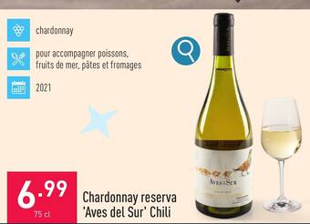 ALDI Chardonnay reserva 'Aves del Sur' Chili 75 cl aanbieding